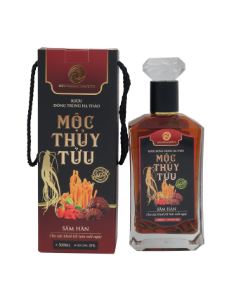 Rượu đông trùng Hạ thảo Mộc Thuỷ Tửu_ Sâm Hàn 500ml