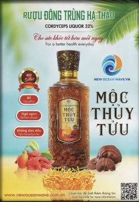 Chai rượu đông trùng hạ thảo chai tròn 625 mL