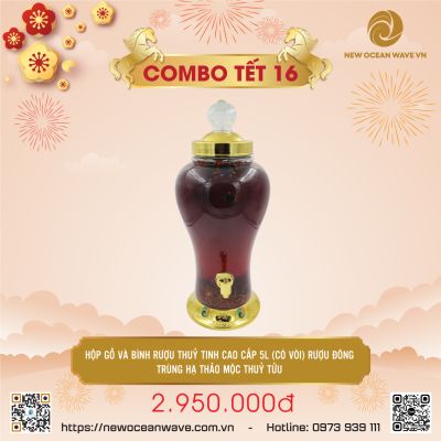 BÌNH RƯỢU ĐÔNG TRÙNG HẠ THẢO MỘC THUỶ TỬU 5 LÍT