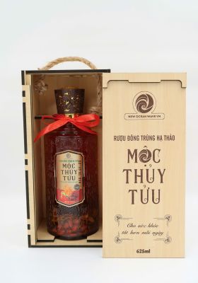 RƯỢU ĐÔNG TRÙNG HẠ THẢO MỘC THUỶ TỬU 625 ML HỘP GỖ