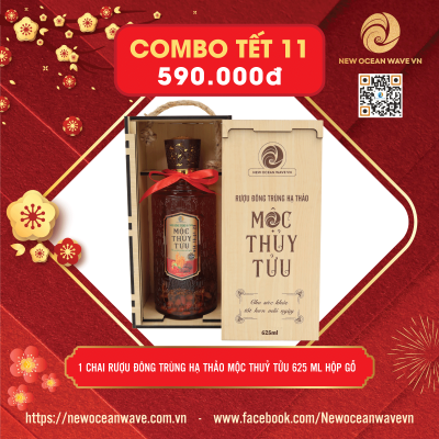 COMBO 11 - Rượu Đông trùng hạ thảo Mộc Thủy Tửu