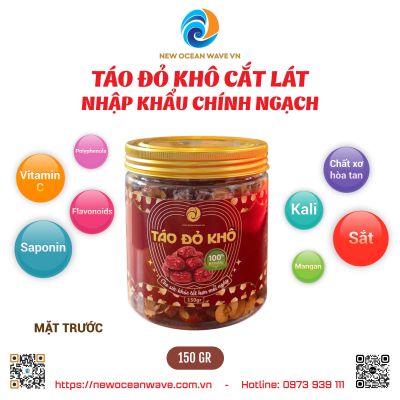 TÁO ĐỎ KHÔ CẮT LÁT 150 GR