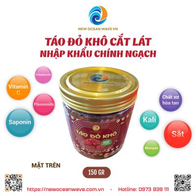 TÁO ĐỎ KHÔ CẮT LÁT 150 GR 