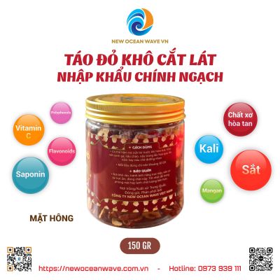TÁO ĐỎ KHÔ CẮT LÁT 150 GR 
