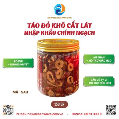 TÁO ĐỎ KHÔ CẮT LÁT 150 GR 