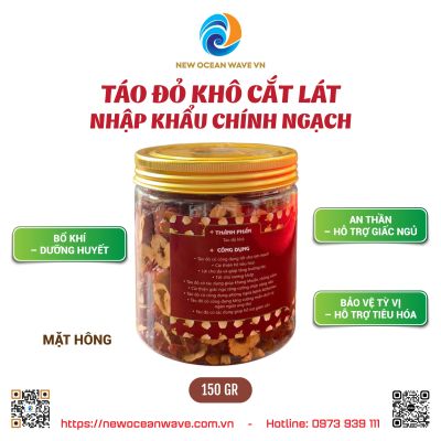TÁO ĐỎ KHÔ CẮT LÁT 150 GR 