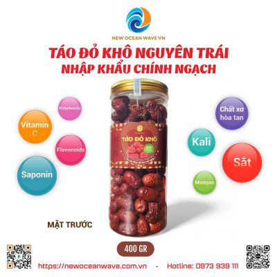 TÁO ĐỎ KHÔ 400 GR NHẬP CHÍNH NGẠCH