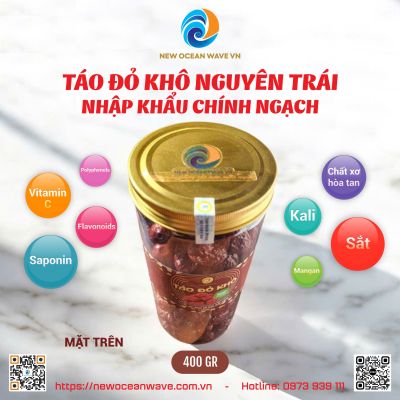 TÁO ĐỎ KHÔ 400 GR NHẬP CHÍNH NGẠCH