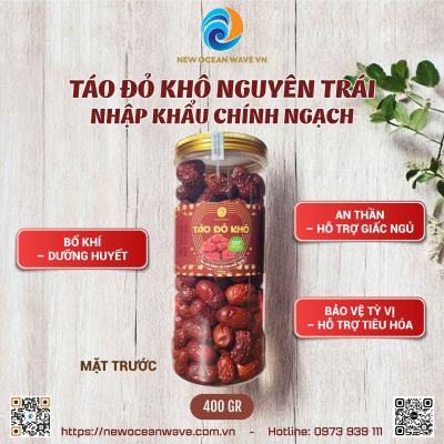 TÁO ĐỎ KHÔ 400 GR NHẬP CHÍNH NGẠCH