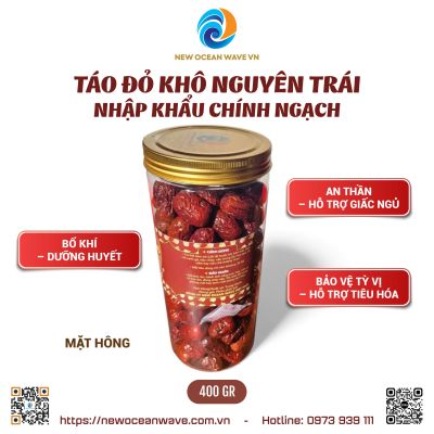 TÁO ĐỎ KHÔ 400 GR NHẬP CHÍNH NGẠCH