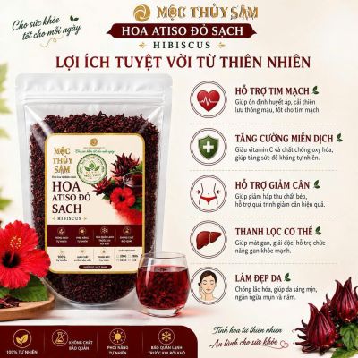 500GR Hoa Atiso Đỏ Sạch Không Chất Bảo Quản – Mộc Thuỷ Sâm