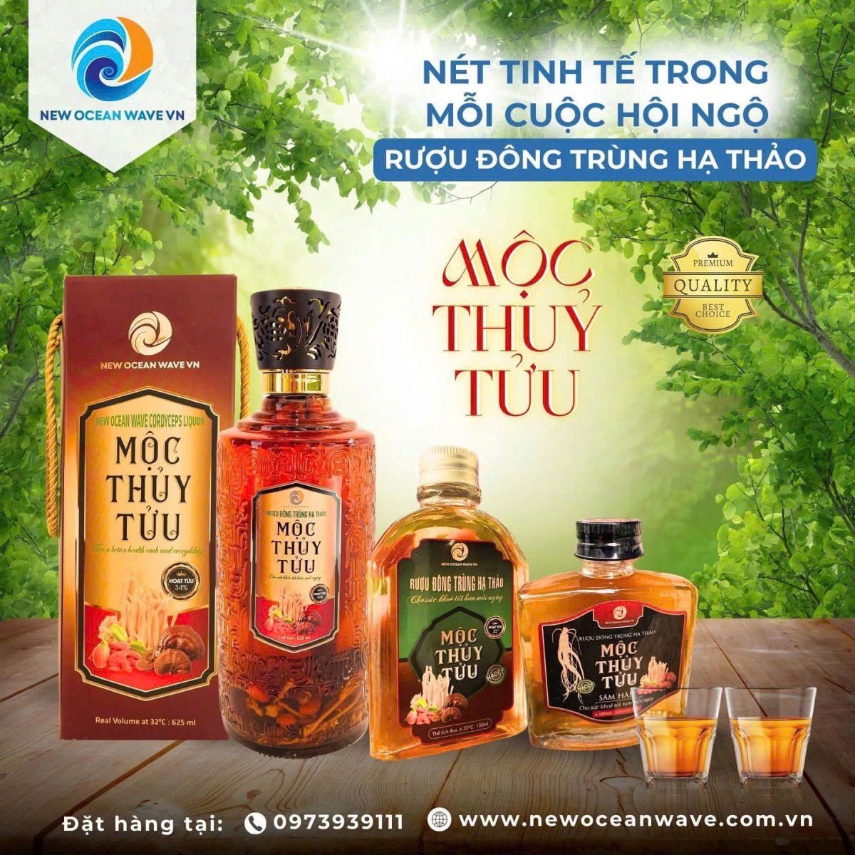 RƯỢU ĐÔNG TRÙNG HẠ THẢO MỘC THỦY TỬU - ĐA DẠNG DÁNG CHAI CHO MỌI NHU CẦU