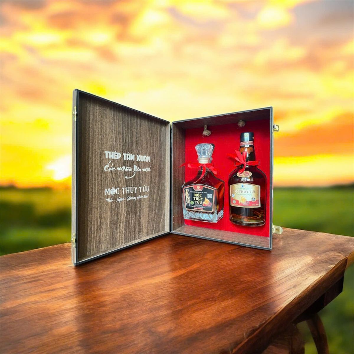 Set Quà Tết Rượu Đông trùng hạ thảo Mộc Thuỷ Tửu