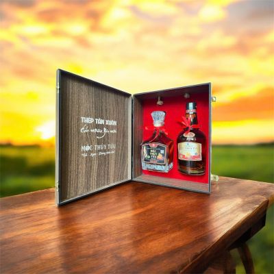 Set Qu&agrave; Tết Rượu Đ&ocirc;ng tr&ugrave;ng hạ thảo Mộc Thuỷ Tửu