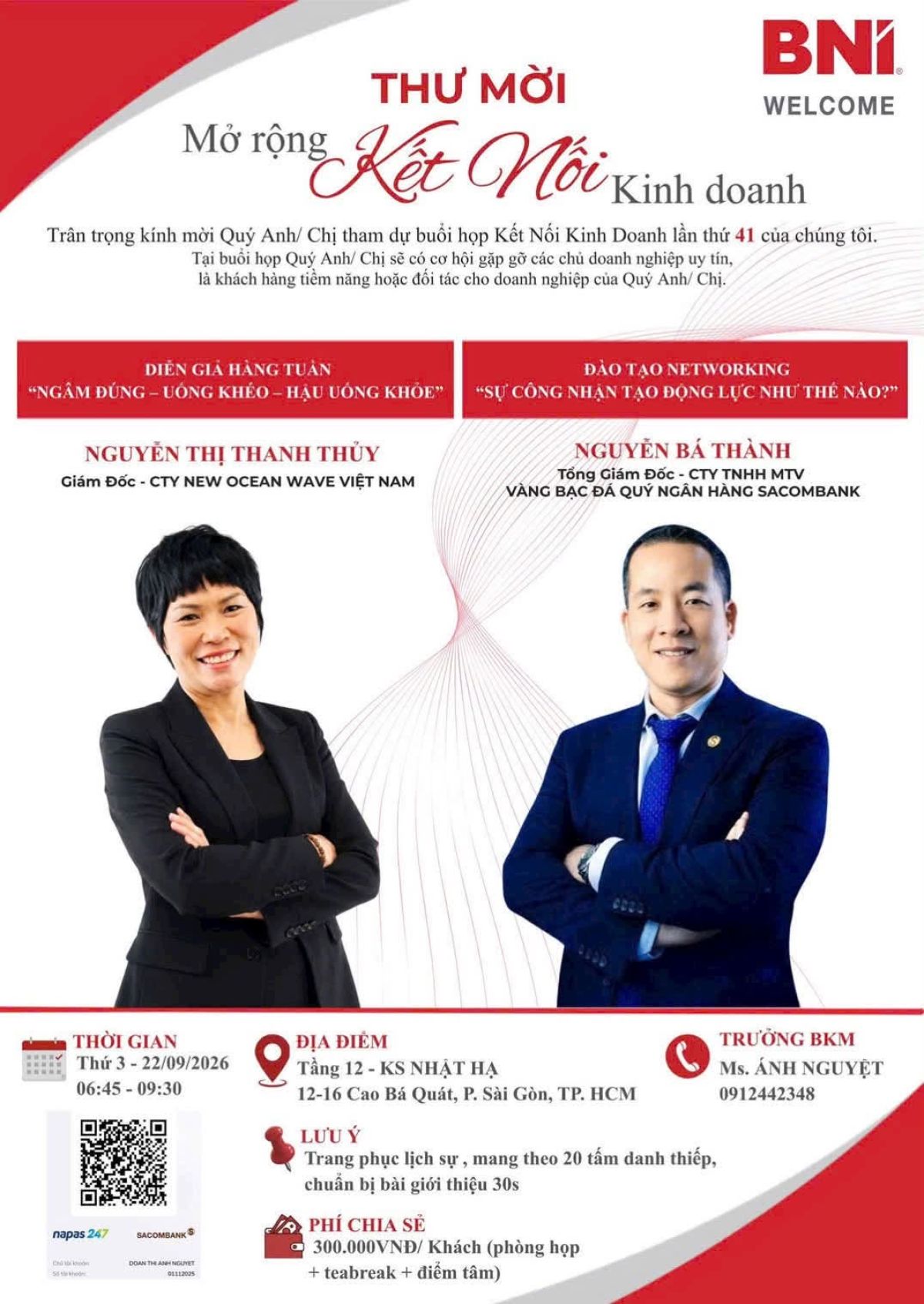 THƯ MỜI THAM DỰ BUỔI HỌP KẾT NỐI KINH DOANH &ndash; BNI WELCOME CHAPTER