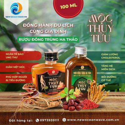 ĐÔNG TRÙNG HẠ THẢO MỘC THUỶ TỬU CHAI 100ML - THIẾT KẾ NHỎ GỌN, PHÙ HỢP ĐỒNG HÀNH DU LỊCH CÙNG GIA ĐÌNH