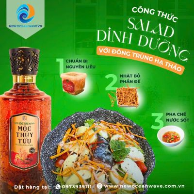 Công thức làm salad dinh dưỡng với nấm tươi đông trùng hạ thảo!