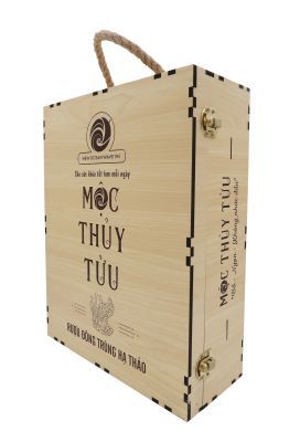 Combo a pair of Moc Thuy Tuu Cordyceps Liquor 625ml Wooden Box