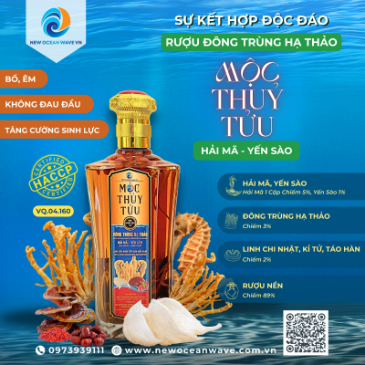 Collection of Moc Thuy Tuu Cordyceps Liquor Wooden Box