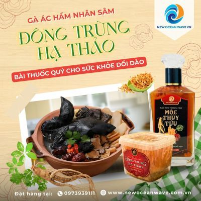 STEWED BLACK CHICKEN WITH CORDYCEPS AND GINSENG - A VALUABLE REMEDY FOR ABUNDANT HEALTH